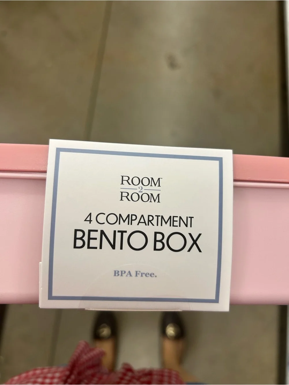 Pink 4-Compartment Bento Box